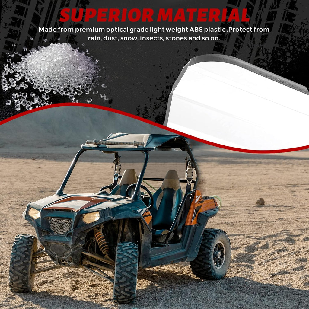 3-IN-1 Scratch Resistant Full Clear Flip Down Windshield J721