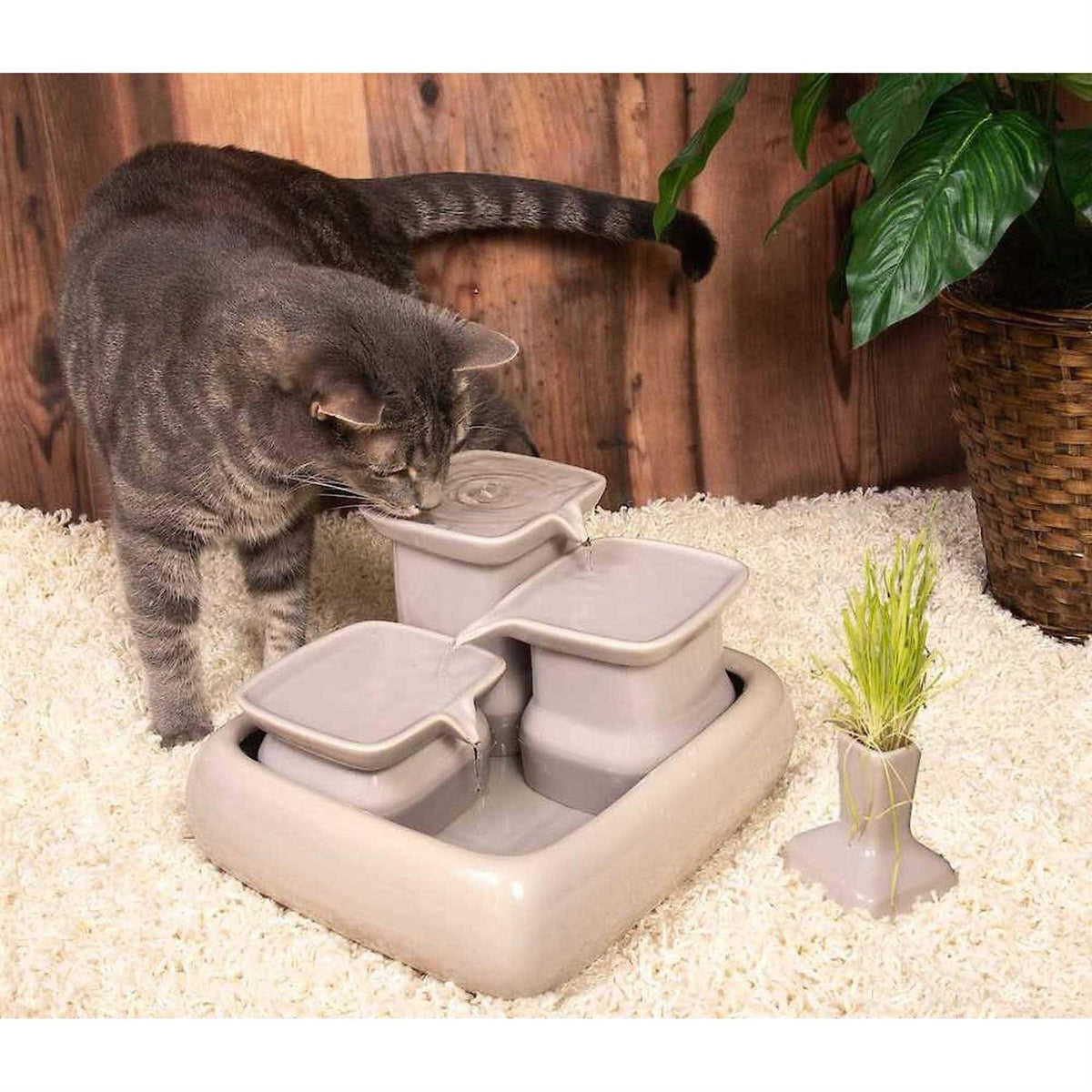 Ceramic Cat Water Fountain I4209