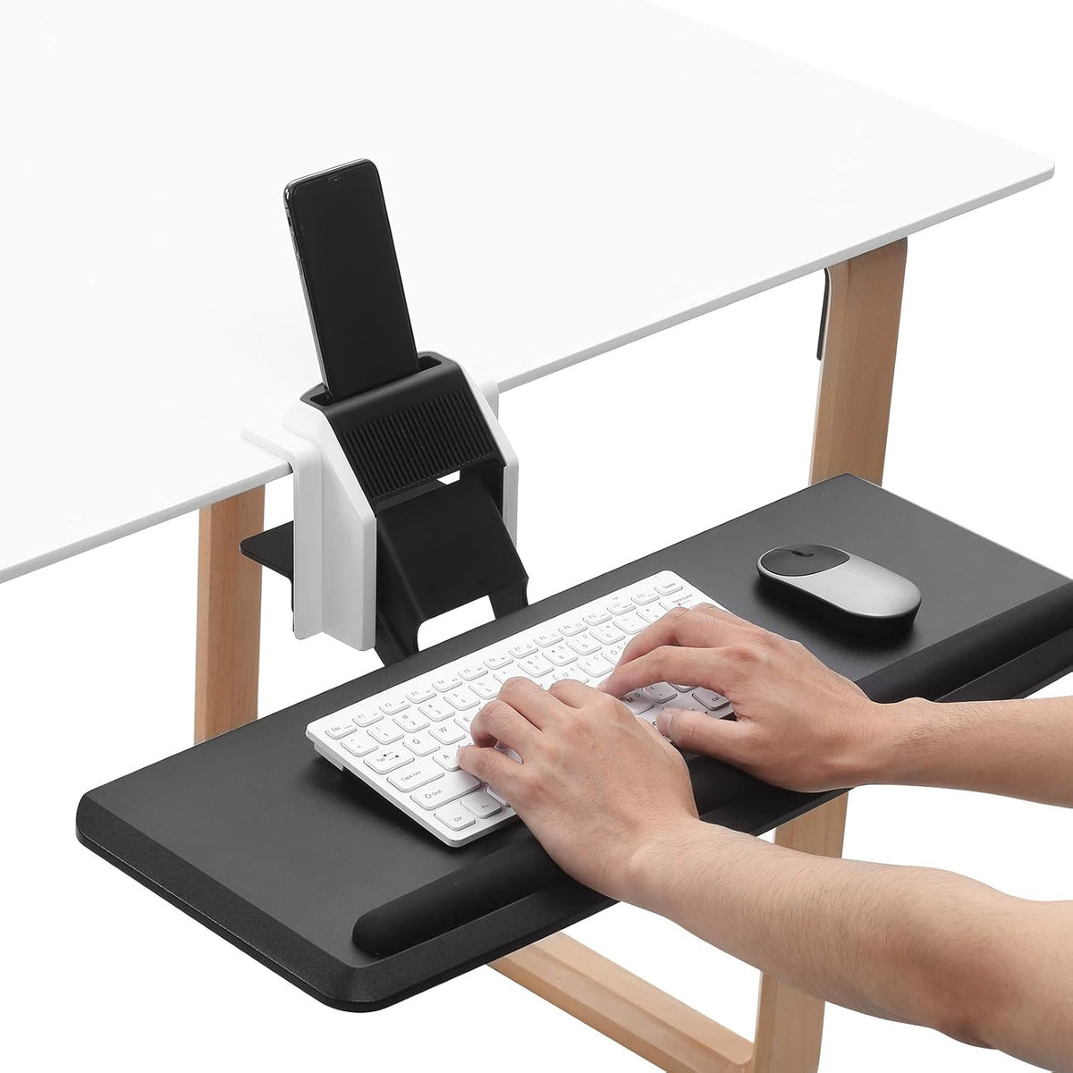 Adjustable Keyboard Tray with C Clamp Mount X300