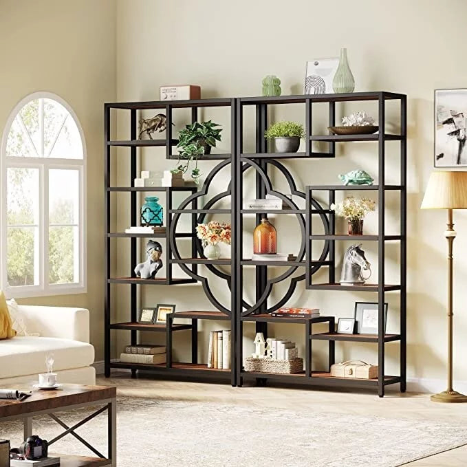 11-Shelves Tall Bookshelf 2PCS C2564