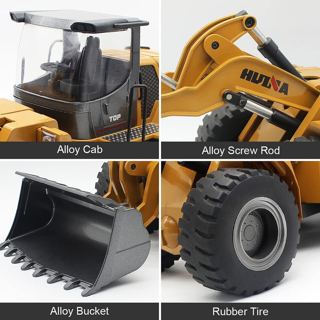 Remote Control 1/14 Scale Full Metal RC Construction Vehicle Toy with Light & Sound F975