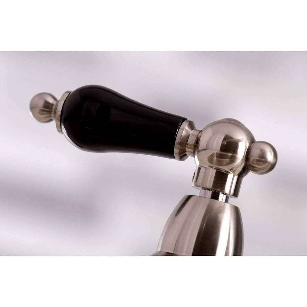 Bridge Kitchen Faucet with Brass Sprayer Matte Black F5117