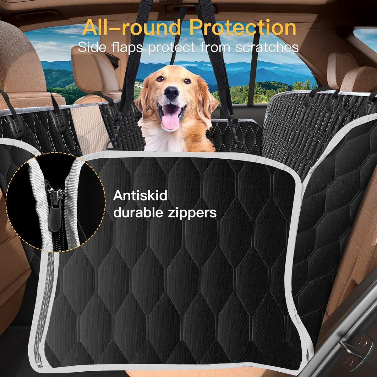 100% Waterproof Nonslip Dog Car Seat Cover X4307