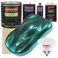 Dark Teal Metallic Low VOC Urethane Basecoat/Clearcoat Car Auto Paint Medium Gallon Kit X6094