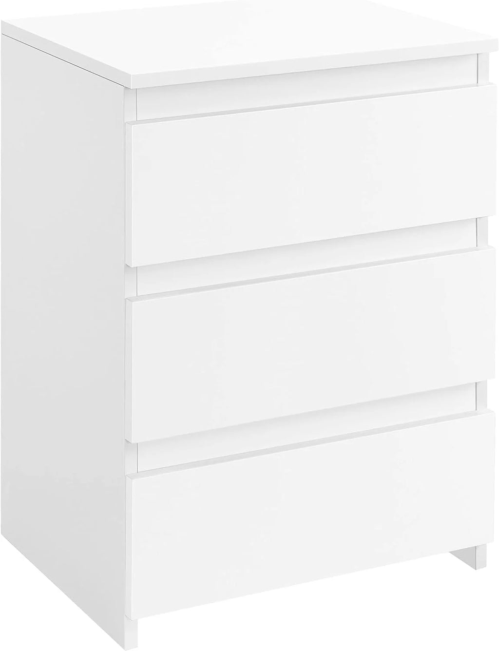 White 3 Drawer Wooden Nightstand G911574