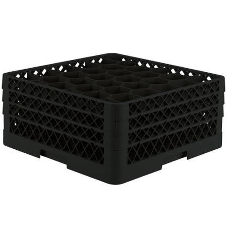 Black 30 Compartment Rack with 2 Extenders Q91187