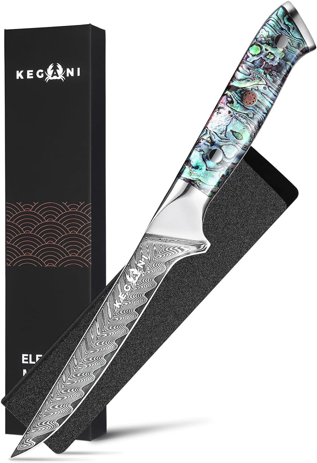 6" Damascus Boning Knife VG-10 Core Resin Handle I962