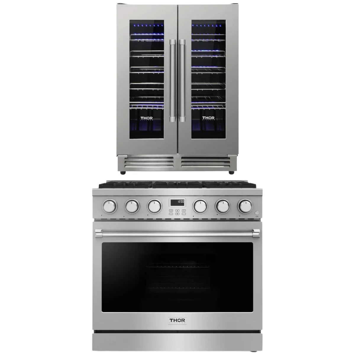36 Gas Range and Wine Cooler L3253