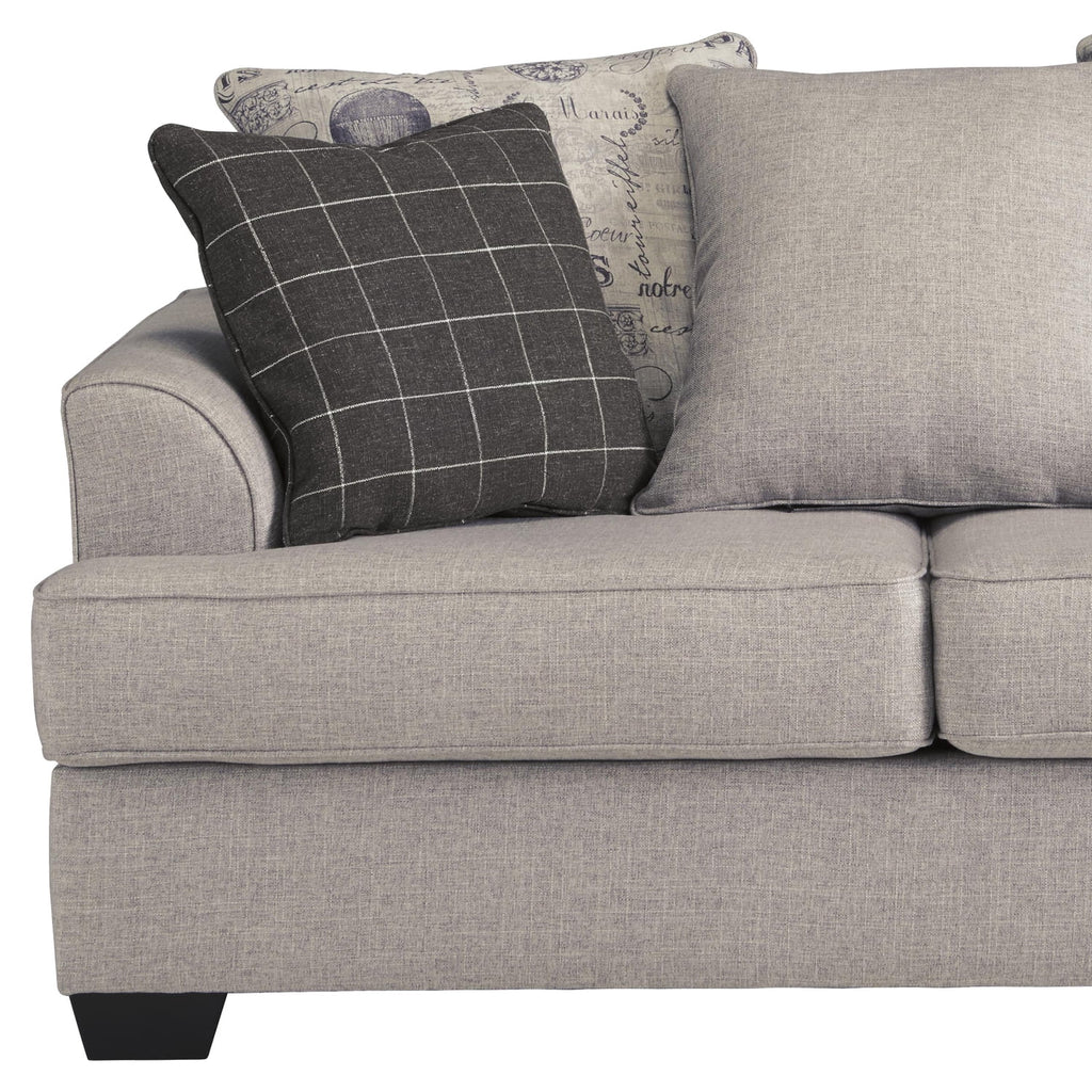 Gray Fabric Upholstered Wooden Loveseat R85295