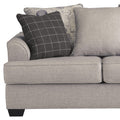 Gray Fabric Upholstered Wooden Loveseat R85295