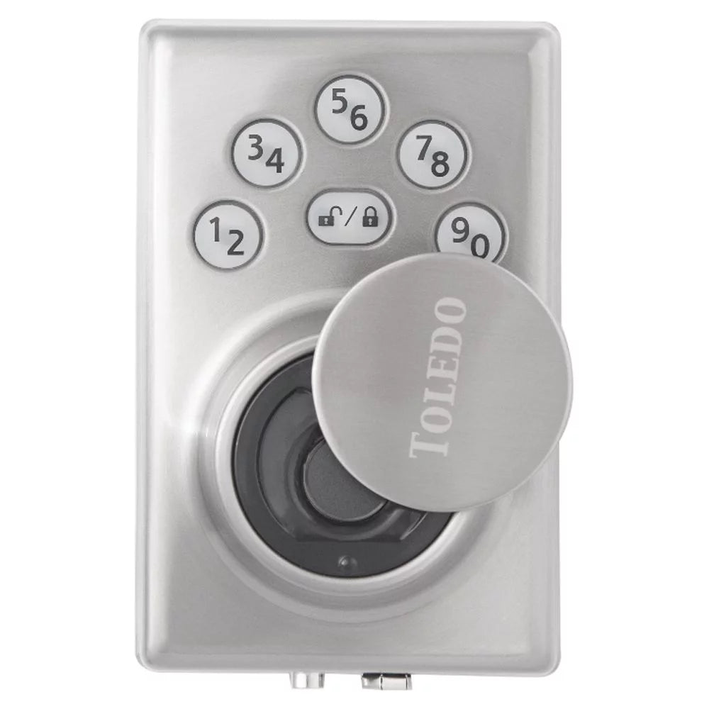 Electronic Biometric Deadbolt Lock in Satin Stainless Steel M485
