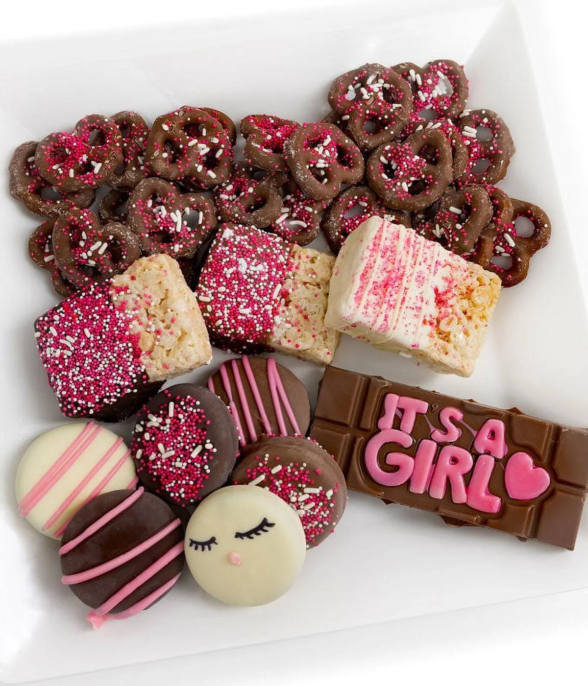 Baby Girl Belgian Chocolate Covered Treat Sampler J417383