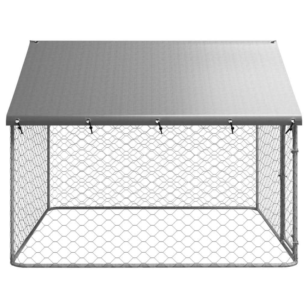 Outdoor Dog Kennel with Roof O655274