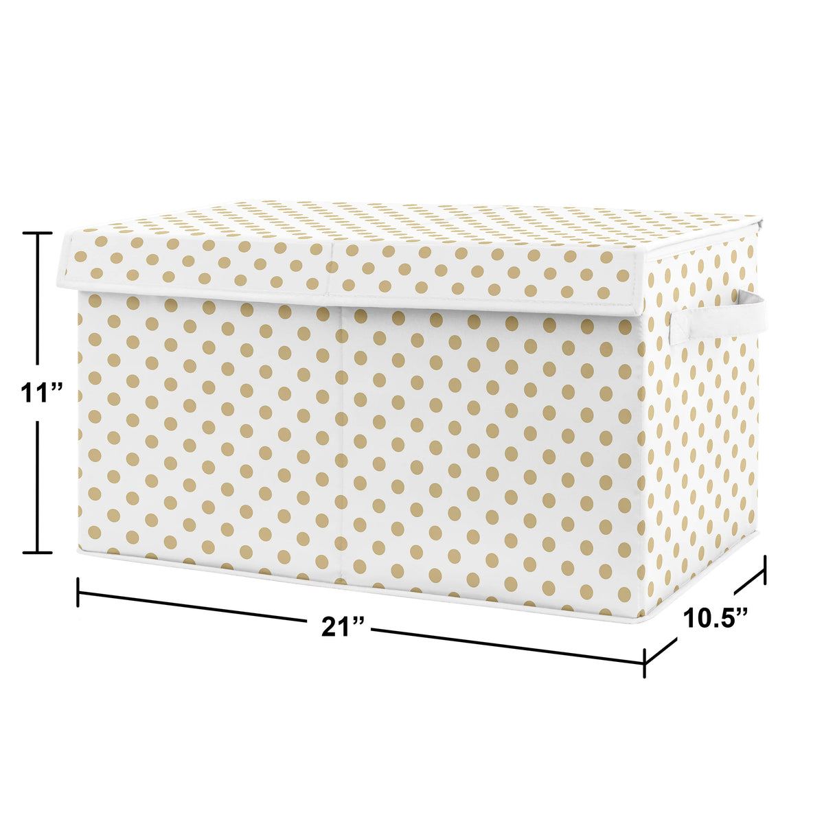 Watercolor Floral Gold Polka Dot Storage Fabric Toy Box T287