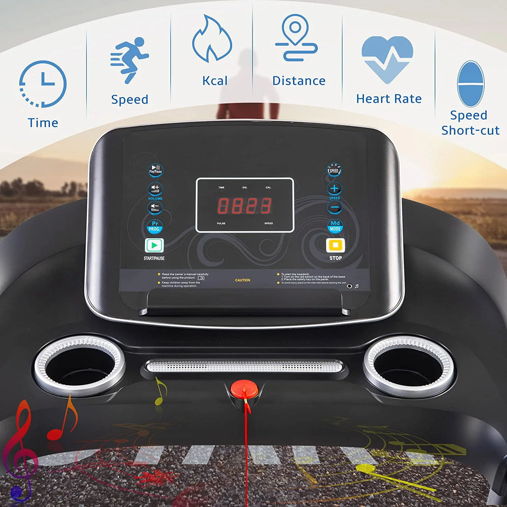 3.5HP Foldable Electric Treadmill with Incline Q230425