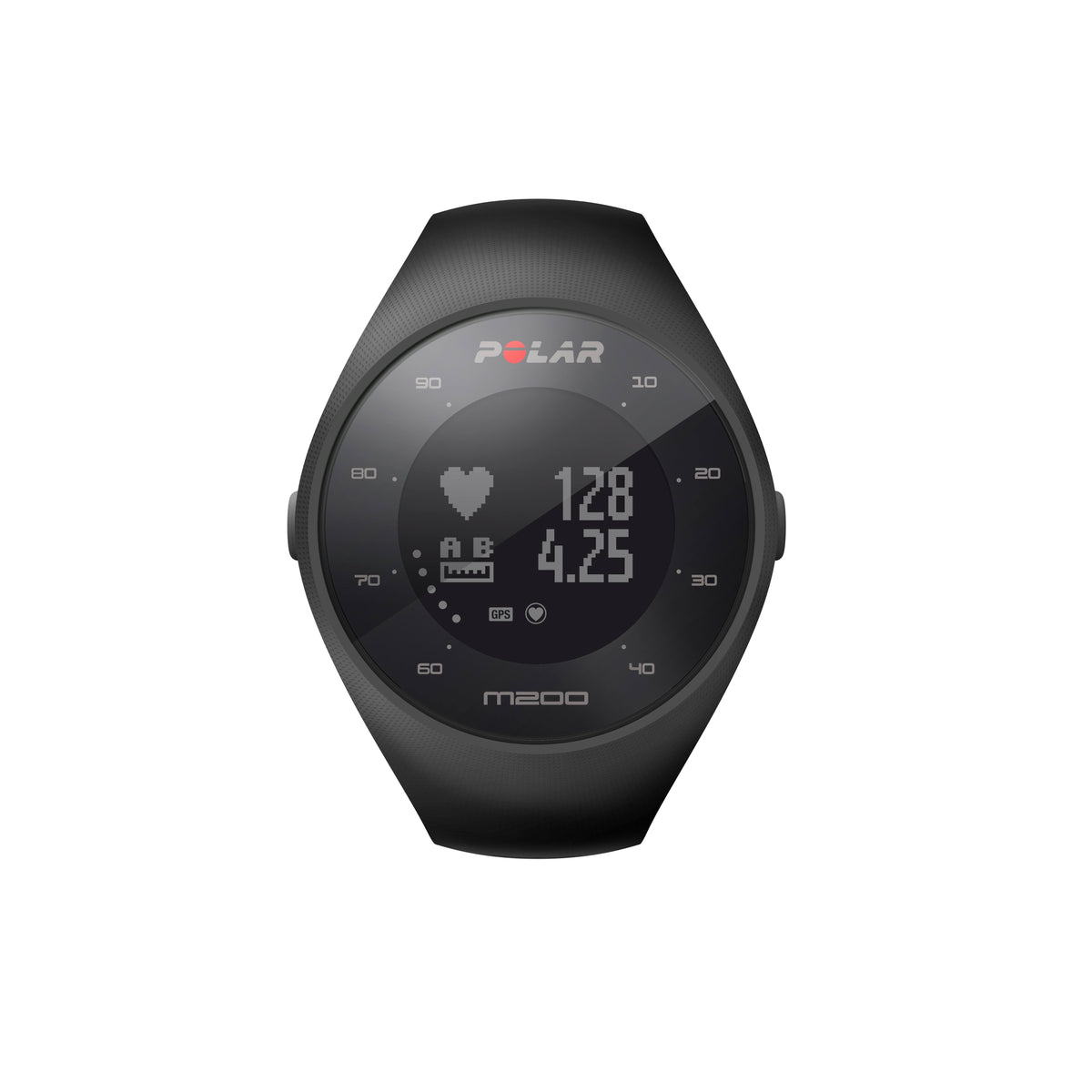 Black GPS Running Watch with Heart Rate G436
