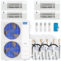 48,000 BTU 4 Zone Ceiling Cassette Ductless Air Conditioner and Heat Pump T178105