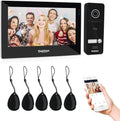 Wireless Intercom System Video Doorphone 7 Inch 2 Monitors Doorbell Camera N907