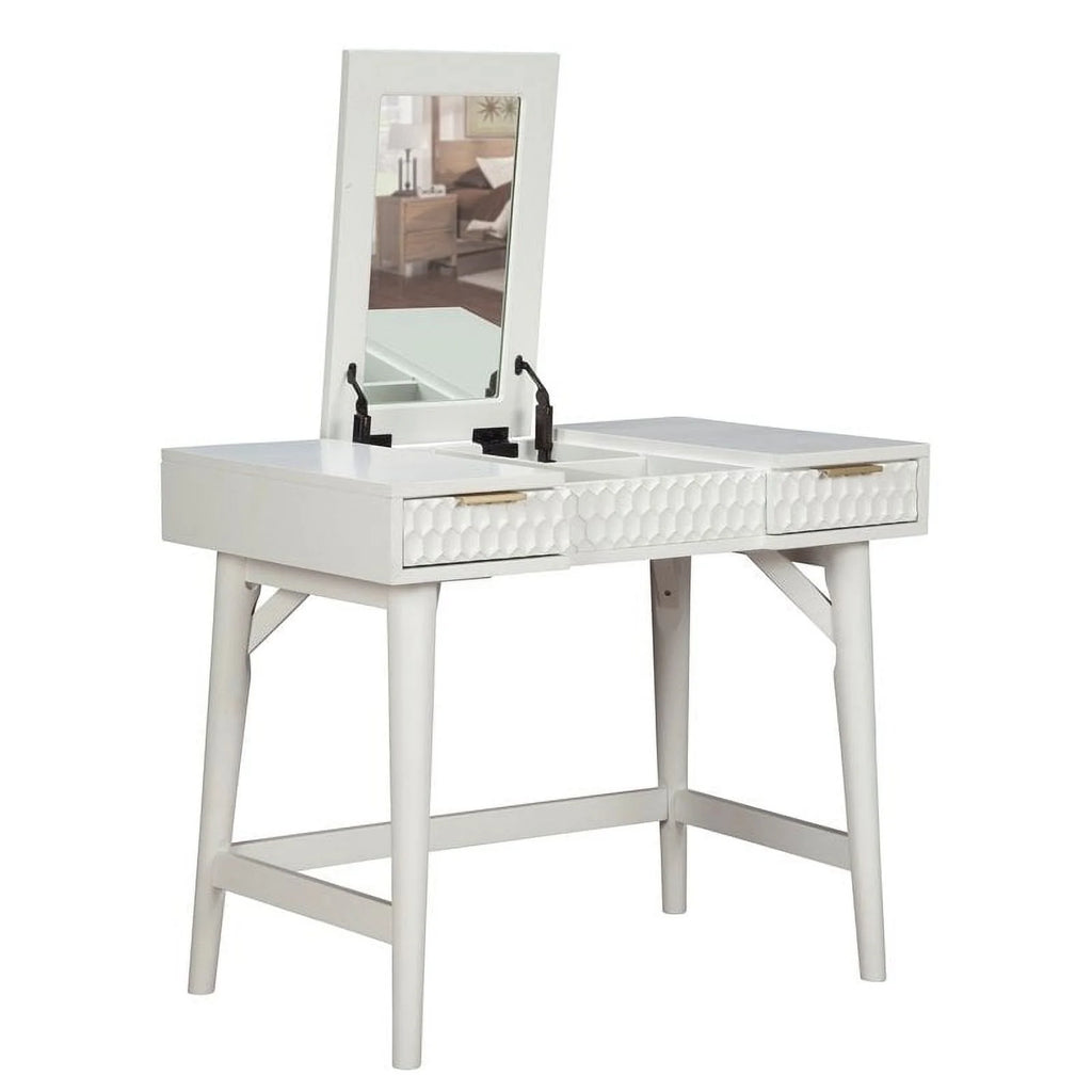 4 Piece Set with Nightstand King Headboard and Vanity L18641
