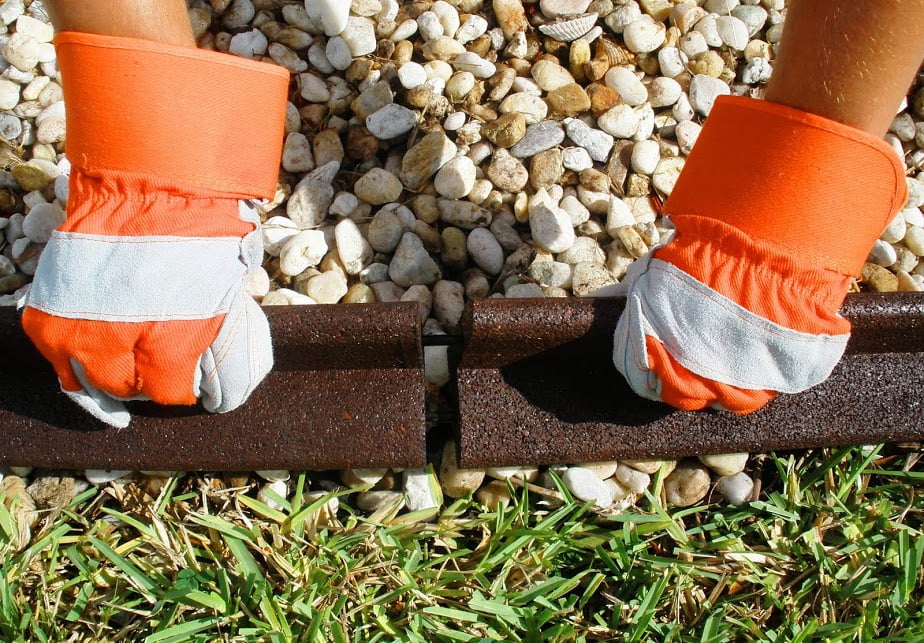 Black Rubber No Dig Landscape Garden Border Edging Pack 6 O85875
