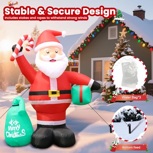 Inflatable Christmas Decorations with Built-in LED Light V7217