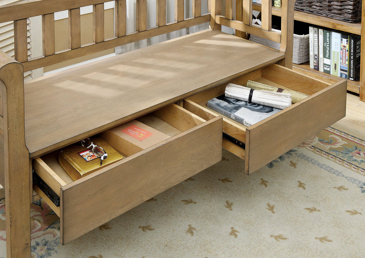 Weathered Natural Bench R87657