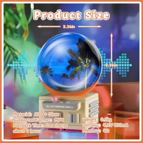 Uploadable Videos Photos 3D Crystal Ball Lamp F8771