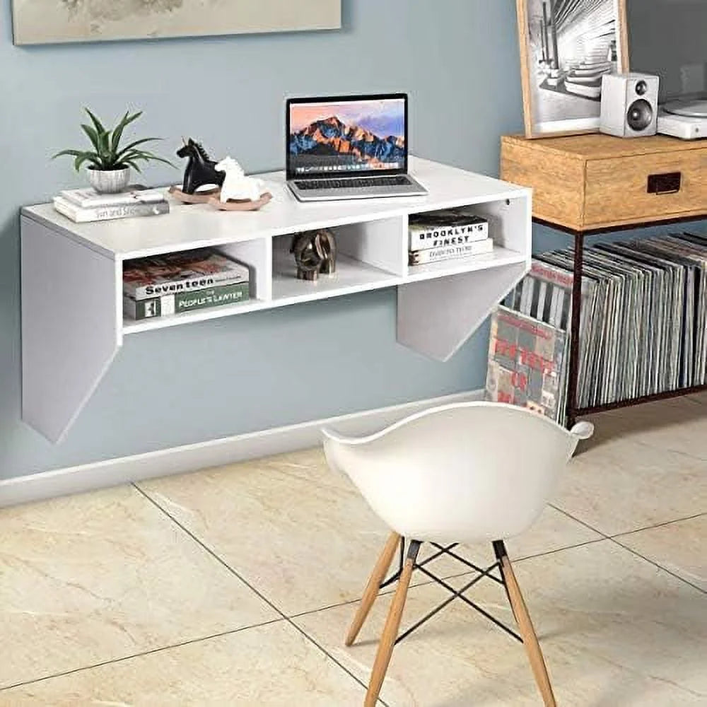 Wall Mounted Desk with 3 Shelves O41630