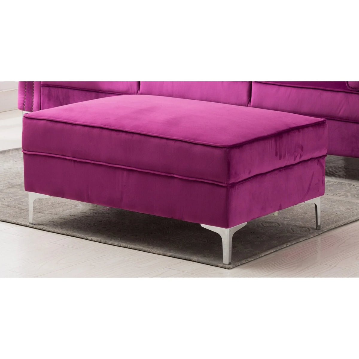 Green Velvet Convertible Sleeper Sectional Sofa X844