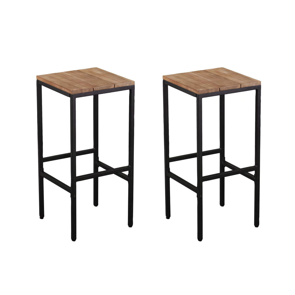 3-Piece Wood and Iron Outdoor Bar Set Y240