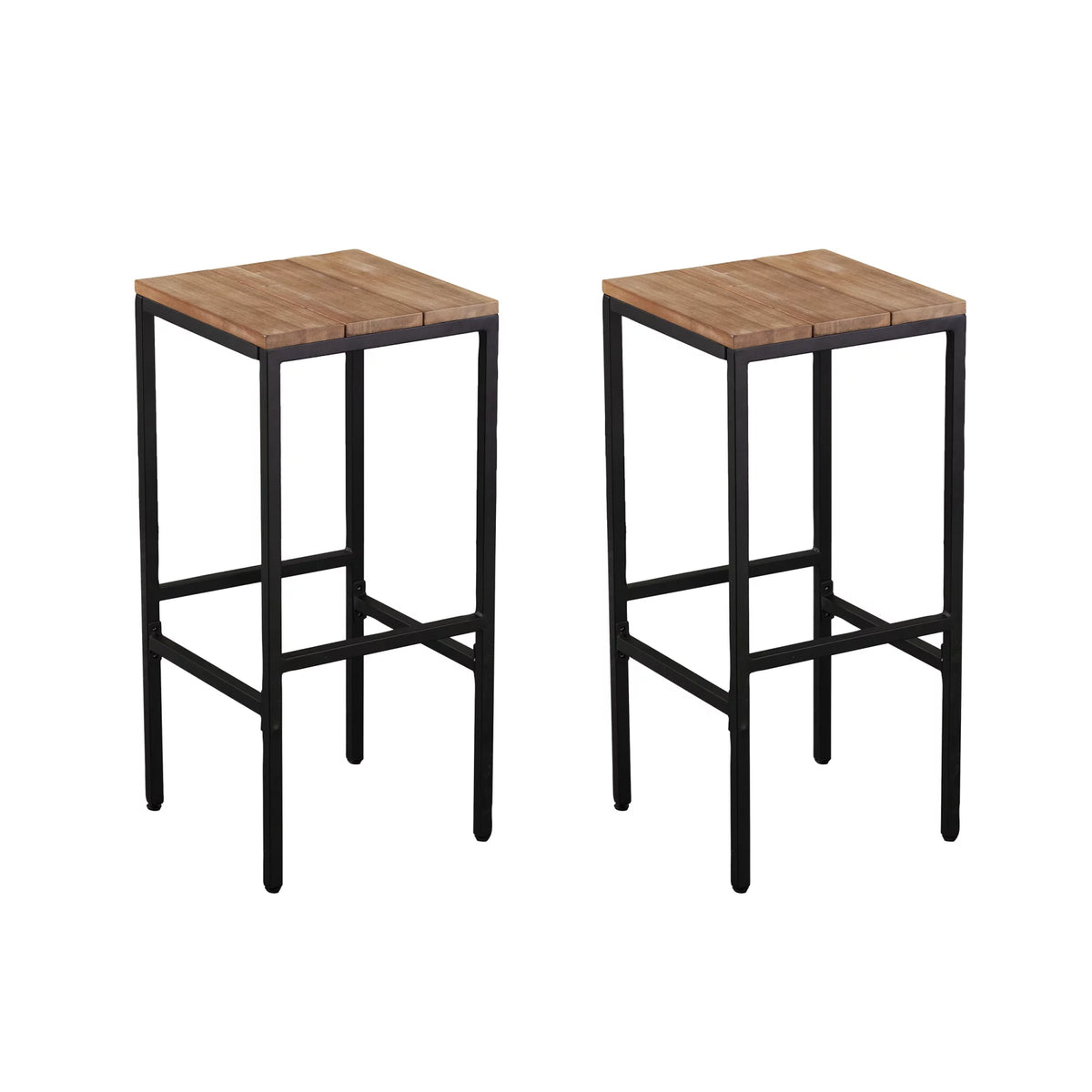 3-Piece Wood and Iron Outdoor Bar Set Y240