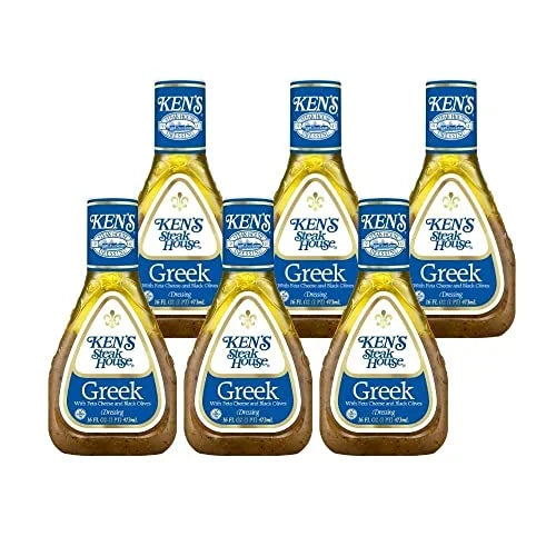 Greek Dressing with Feta Cheese & Black Olives 16 FL OZ (Pack of 6) A74188