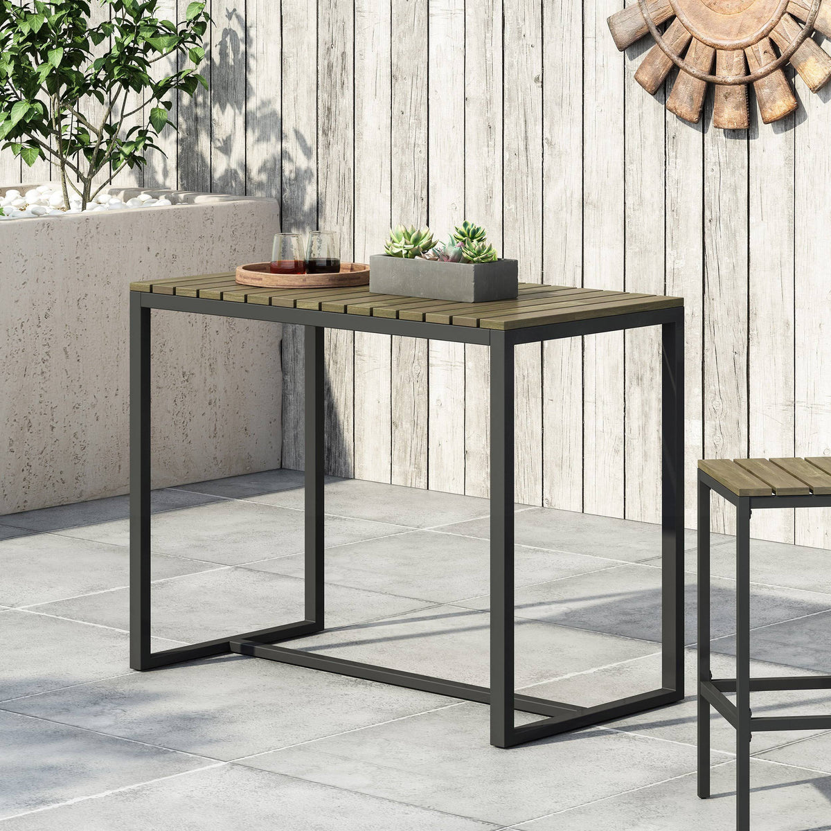 Acacia Wood Bar Table T44042
