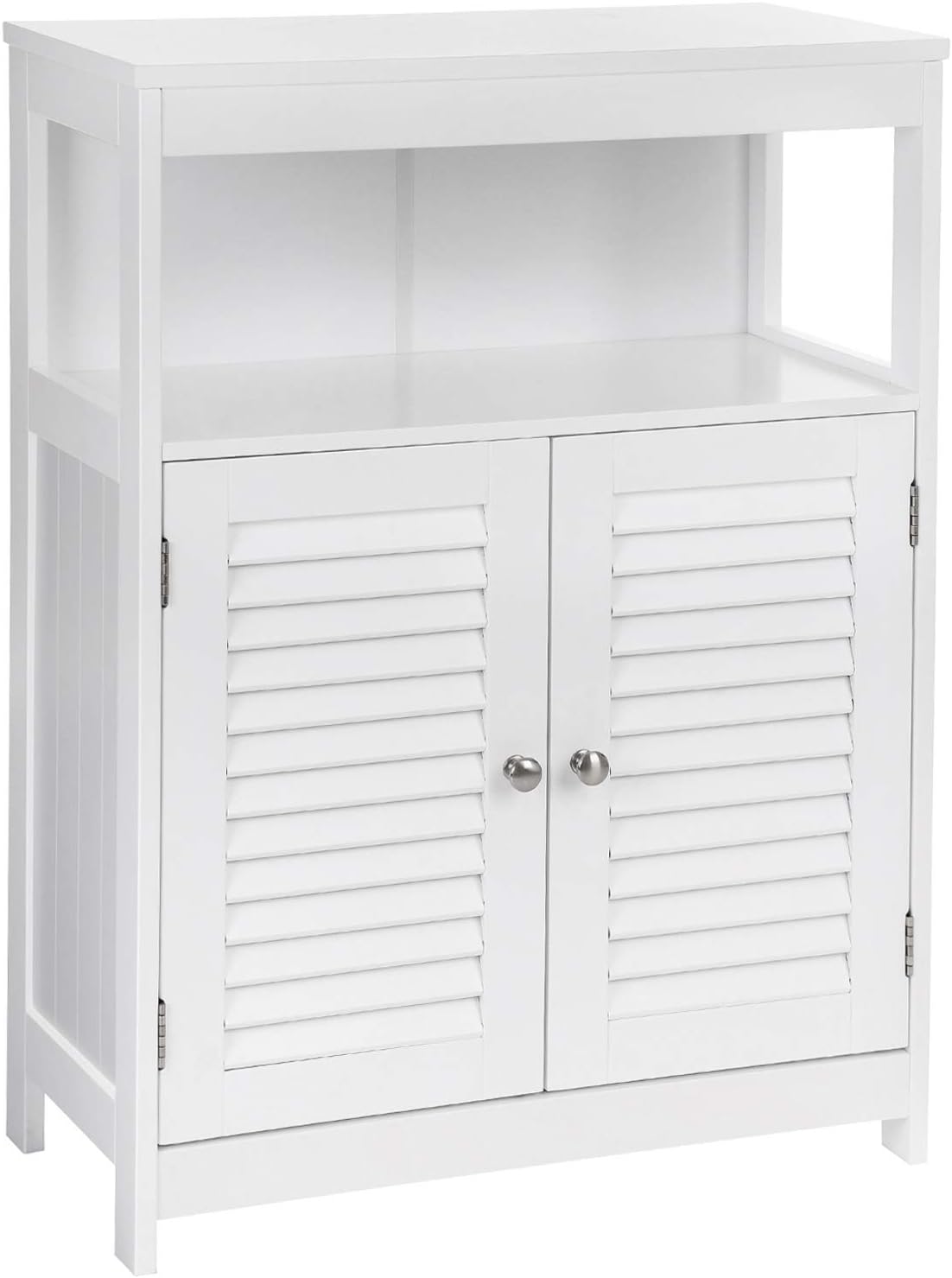 Gray Freestanding Bathroom Storage Cabinet with Adjustable Shelf D998