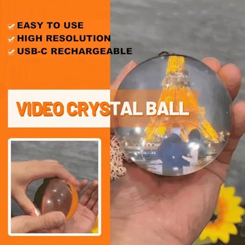 Uploadable Videos Photos 3D Crystal Ball Lamp F8771