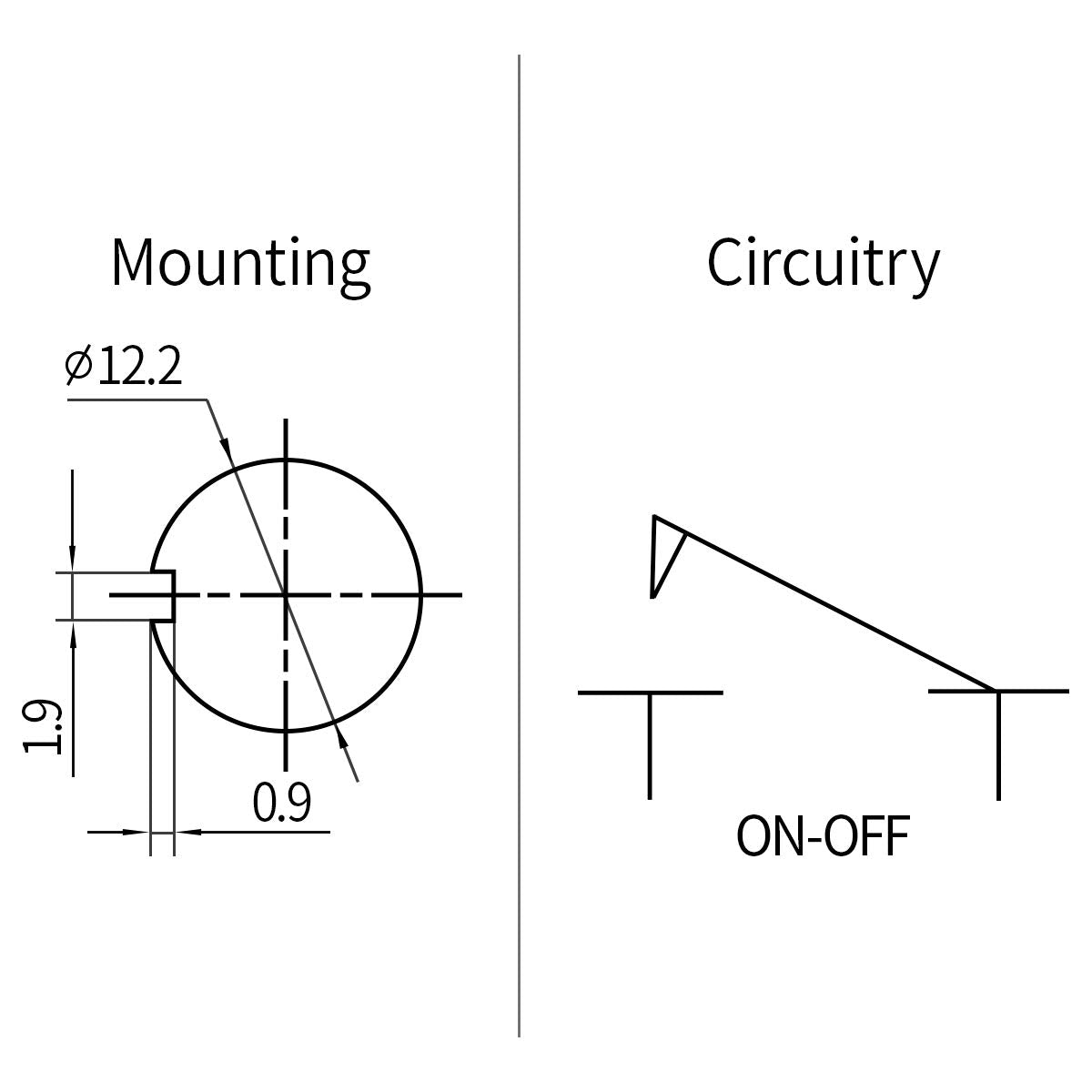 SPST ON-Off 2 Pin 12V 10A Toggle Switch with Waterproof Cover R50858