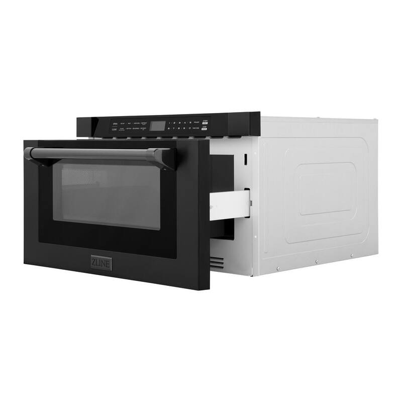 1000-Watt Built-In Microwave Drawer in Black Stainless Steel J923805