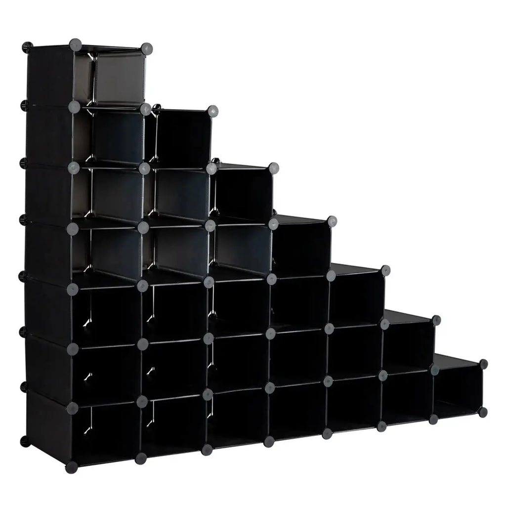 7-Tier 28-Pair Plastic Shoe Rack D874