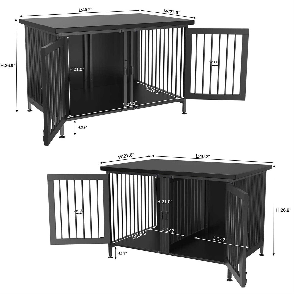 Double Dog Crate with Divider G57535