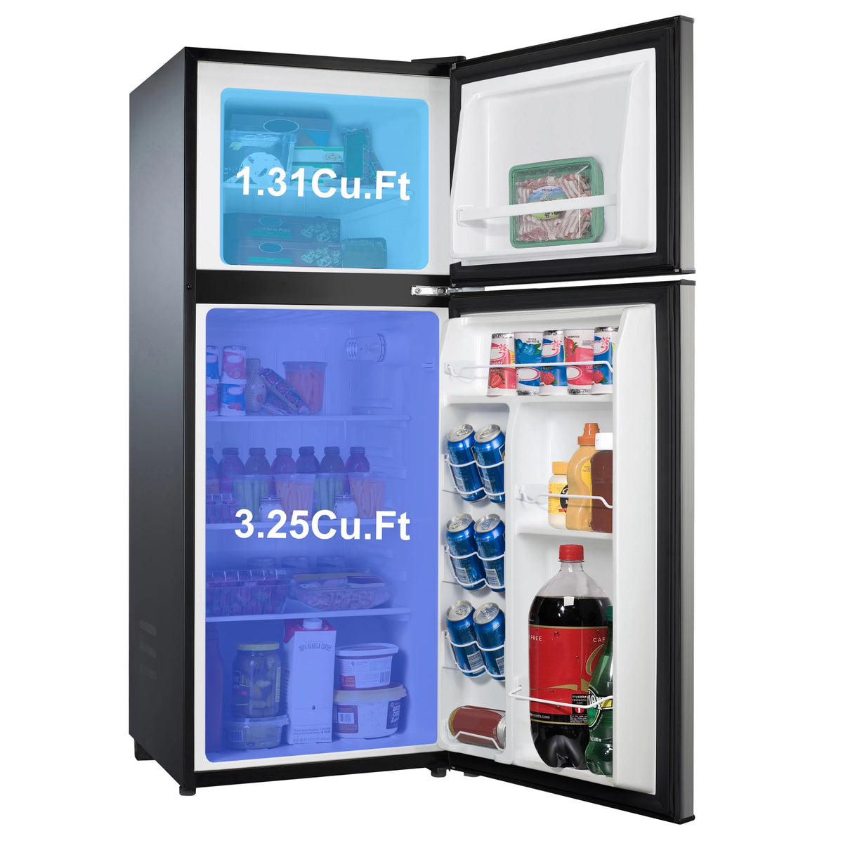 4.6 Cu ft Two Door Mini Fridge with Freezer M7135