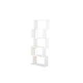 White 5-Tier S-Shaped Wood Bookshelf M538