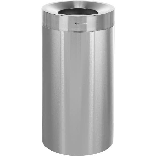 27 Gallon Stainless Steel Open Top Trash Can D56437