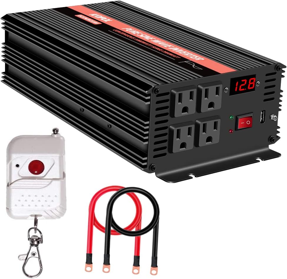2000 Watt Pure Sine Wave Inverter 12V DC to 110v/120v AC F7776