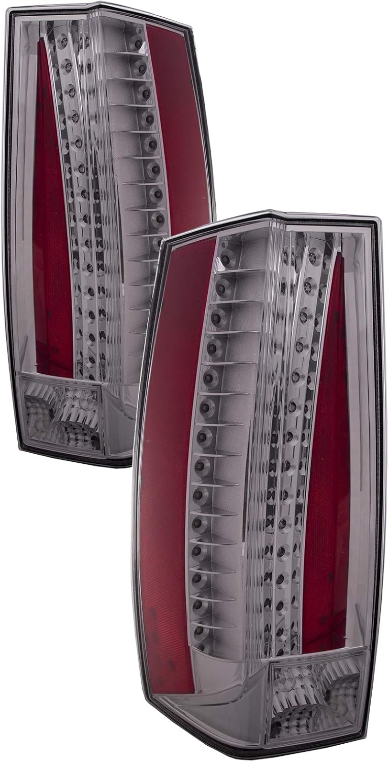 Tail Lights Set 2Pcs Clear Lens Chrome Bezel Left Right Pair H689