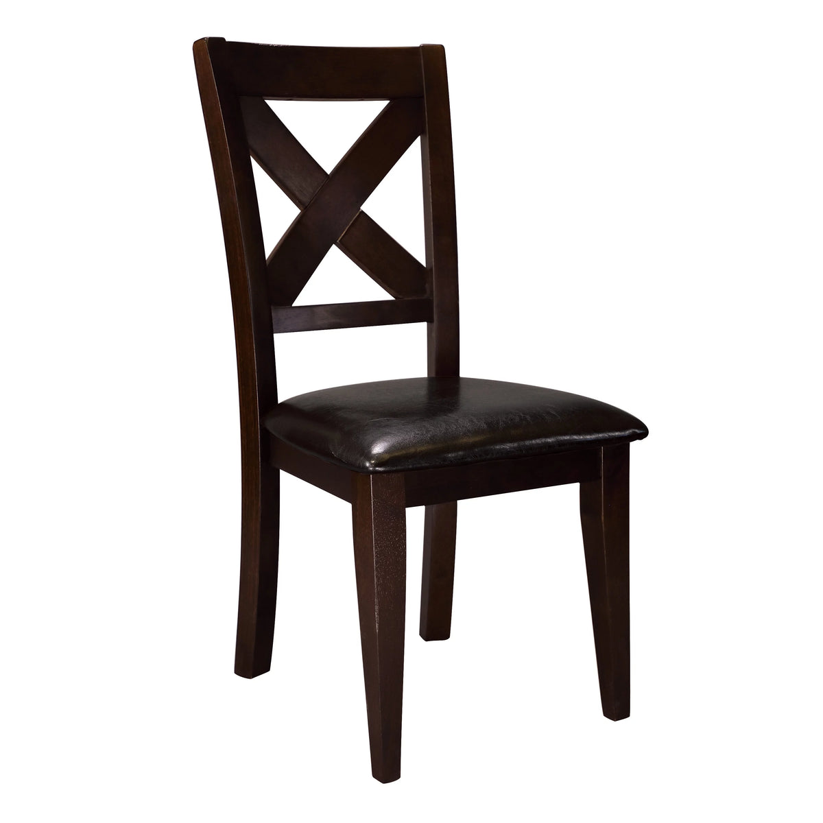 5pc Dining Room Table and 4 Side Chairs Merlot Finish C849356