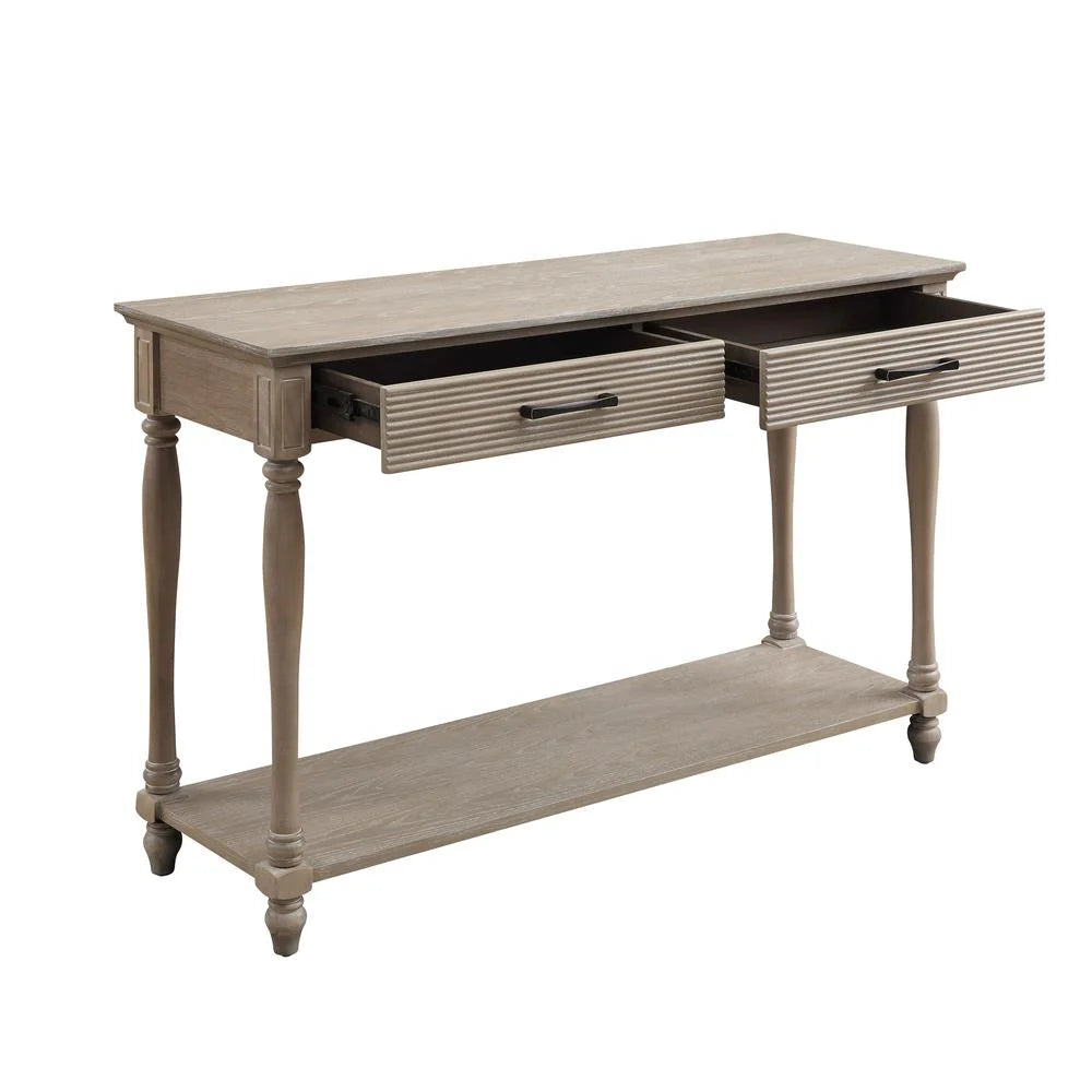 Rectangular 2-Drawer Wooden Sofa Table U227483