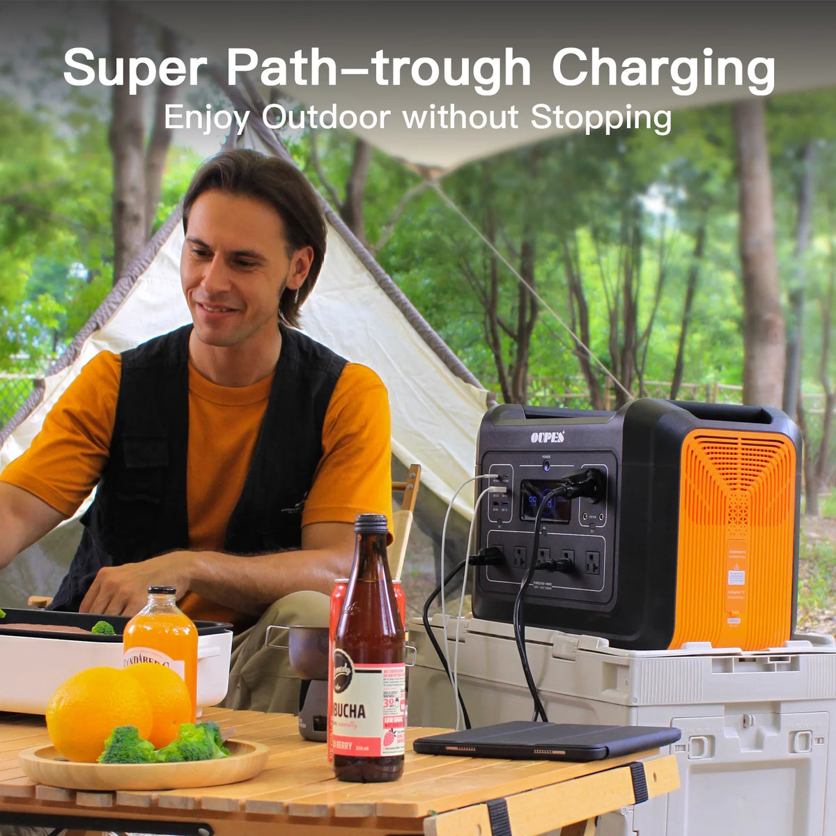 2400W 2232Wh Portable Power Station with 4 240W Solar Panels S763