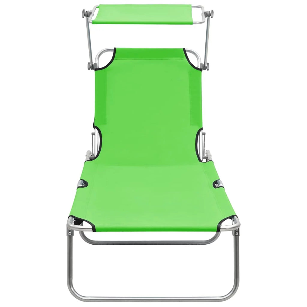 Green Foldable Outdoor Lounge Chaise Chair K8652
