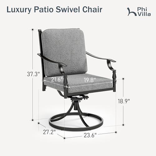 7 Pieces Outdoor Dining Set with Swivel Chairs M612566
