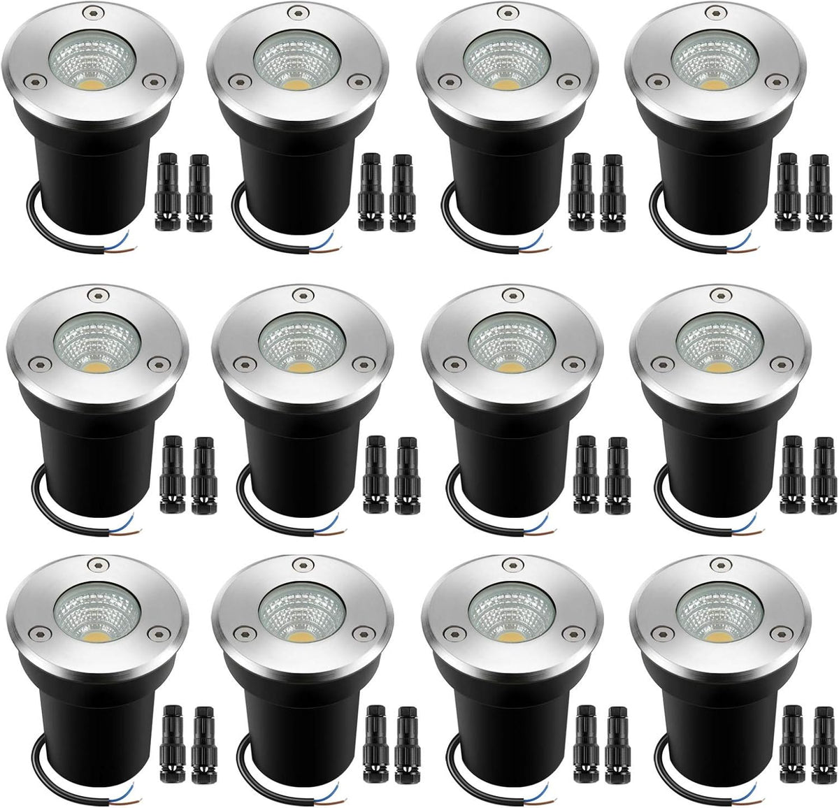 12 Pack RGBW Low Voltage Landscape Lights IP67 Waterproof U753898